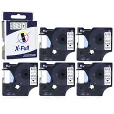 5 Fita Compatível 45010 12mm 7m Preto No Transparente Dymo D1 Label Manager PC 16595 PnP Label Point 100 150 200 250 300