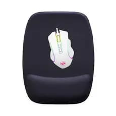 Mouse Pad Ambidestro Com Apoio de Pulso Preto Antiderrapante Conforto Escritório