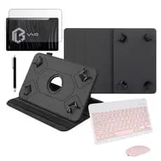 Kit Executivo Capa + Película + Teclado e Mouse Rosa + Caneta Para Tablet Vaio Tl10