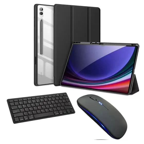 Capa Smart + Teclado Bluetooth + Mouse Bluetooth para Tablet S9 10.9