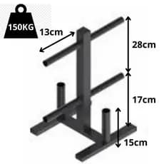 Suporte de Anilhas e Barras  Organizador Casa e Academia P/ anilhas de  1kg a 10kg
