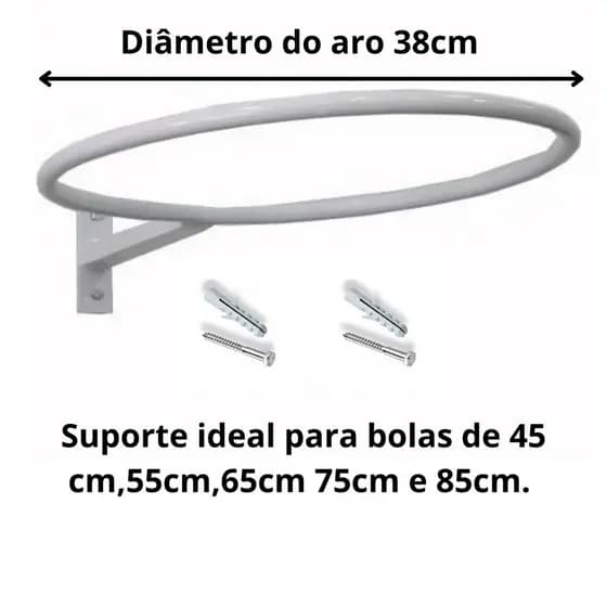 4 Suportes reforçados para bolas de suíças pilates ( Branco)
