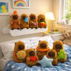Capivara que Canta CAPYBARA Fofa Musical 25cm Brinquedo Férias