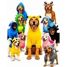 Fantasia Pet Inverno com Capuz Roupa Quente  Cachorro Soft