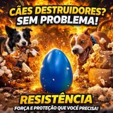 Brinquedo Pet Resistente Bola Ovo Fujão G Cães Grandes Anti Stress