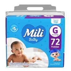 Fralda Mili Baby Giga G - 72 Unidades
