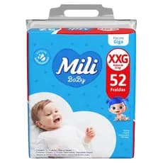 Fralda Mili Baby Giga Xxg - 52 Unidades