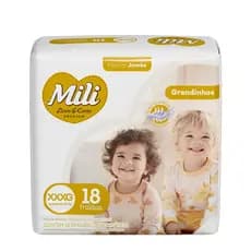 Fralda Mili Love e Care Jumbo XXXG 18 Unidades
