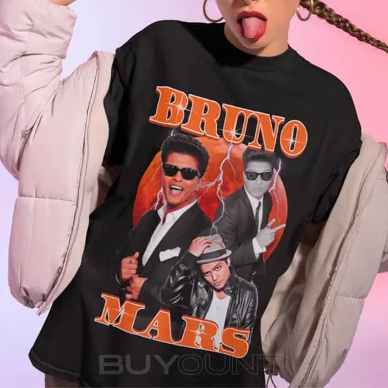 Camiseta Básica Bruno Mars Rock in Rio Algodão