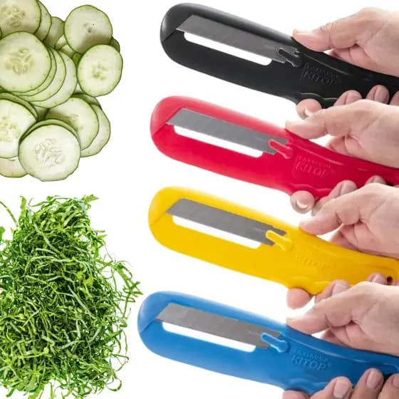 Kit 4 Fatiadores de Legumes Verduras Kitop Prático Rápido Cozinha Fácil