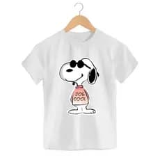 Camiseta Infantil Snoopy Dog Cachorro Charlie Brown