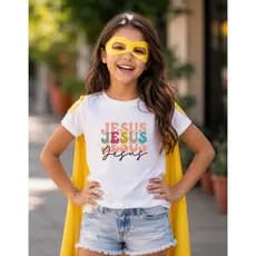 CAMISETA INFANTIL JESUS CRISTO EVANGELICA CRISTO IGREJA