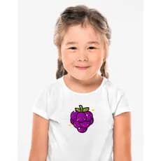 Camiseta Infantil Frutas Uva Uvinha Frutinhas Deleciosa Fofa