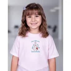 CAMISETA INFANTIL IMACULADA CATÓLICA RELIGIOSA NOSSA SENHORA