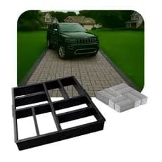 Forma Bloquete Molde Tijolinho Caminho Jardim Concreto Pedras P/ Garagem 6cm - Easy Piso