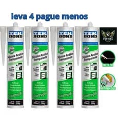 Silicone Acético TekBond Transparente Vedação Construção 270ml/256g