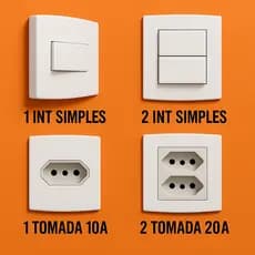 Tomada e Interruptor -Sobrepor - 10A / 20A – 1 e 2 Saídas | Instalação Fácil e Design Moderno 🔌