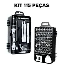 Jogos Chaves De Precisão Kit Com 115 em 1 Jogo Peças Manutenção Reparos Multiuso Celular Ferramentas