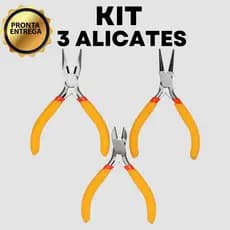 Alicate Kit Jogo 3 Alicates Artesanato Bijuteria Bico Corte Alicate Universal Aço