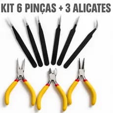 Kit Alicates Artesanato Bijuteria Semijoia Artesanato Pesca Com Pinças Eletrônica Ferramentas