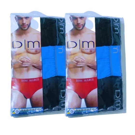Kit com 6 cuecas algodão Dom Marco ref. 6065