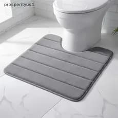 PRS Capa De Assento De Vaso Sanitário Em Forma De U De Espuma De Memória Antiderrapante Super Absorvente Tapete De Banhe