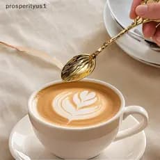 PRS Retro Metal Colher De Café Libélula Ramos Folhas Forma Sorvete Bolo Sobremesa Mistura De Leite Utensílios De Cozinha