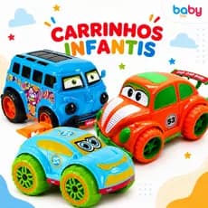 Kit 3 Carrinhos Brinquedo Baby Fuskinha Kombi Panther Brinquedos Coloridos Presente Dia das Crianças