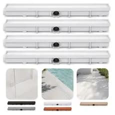 Ralo Linear Oculto Invisivel 6x50cm Sifonado Banheiro Piscina Deck Seca Box Piso Jardim Embutido