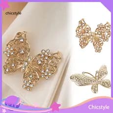 chicstyle Alloy Butterfly Pin Broche De Metal Que Não Desbota Design De Fivela Segura Para Roupas Casuais