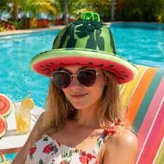 chicstyle Chapéu De Sol Confortável Para Exterior , Engraçado De Fantasia De Halloween Com Estampa Vibrante De Melancia