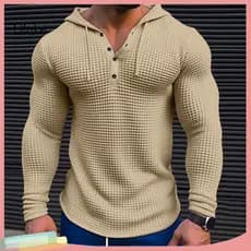 Men Pullover Hoodie Basic Hooded Long-sleeve Jacket Men's Spring Autumn Sweatshirt Slim Fit Long Sleeve Breathable Casua