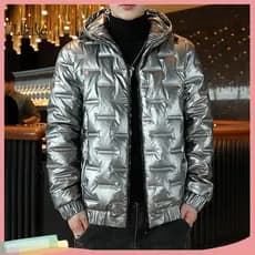 LK Casaco De Algodão Com Capuz Superfície Lisa Cor Sólida Mangas Compridas Cardigan À Prova De Frio Acolchoado Plus Size