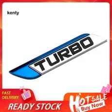 kT 3D Metal TURBO Turbocharged Adesivo De Carro Logotipo Emblema Decalques De Estilo
