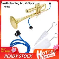 kT 1 Conjunto Kit De Manutenção De Trompete Aperto Dobrável Confortavelmente Acessório Escova De Cobra Bocal Limpeza De