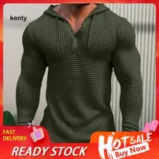 Long Sleeve Shirt Breathable Long-sleeve Men Top Men's Spring Autumn Hoodie Sweatshirt Slim Fit Casual Pullover Solid Co