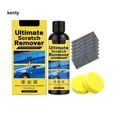 Fast Car Scratch Repair Agent Kit 100g – Quick Remover Liquid with Sponge Wipe Cloth Easy Vehicle Paint and Shine for