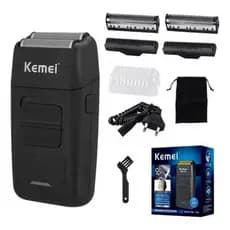 Máquina De Barbear Shaver Kemei Original Barbeador Elétrico Recarregável KM-1102 - Bivolt