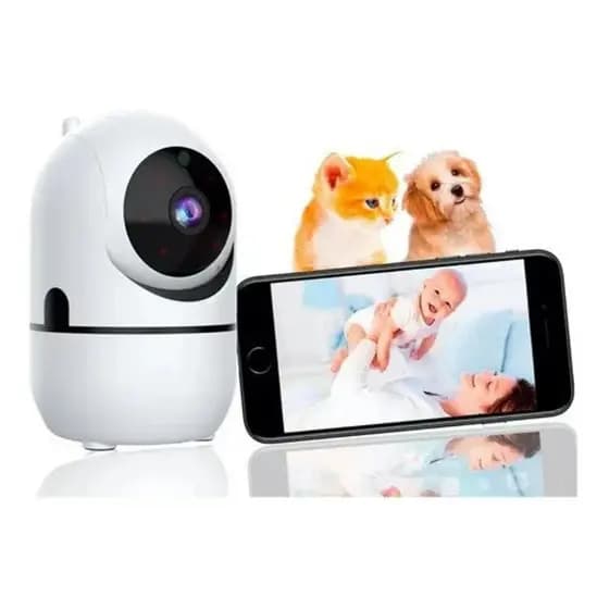 Câmera wi-fi Sem Fio HD 360 Babá Eletrônica Segurança ptz com microfone e áudio conecta celular - Bivolt