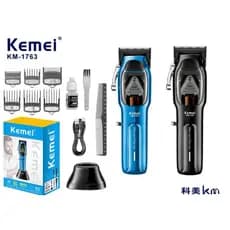 Máquina De Cortar Cabelo Profissional Sem Fio Original Kemei KM-1763 10W - Bivolt