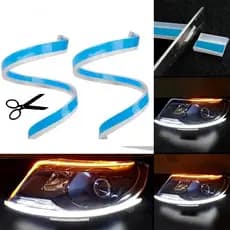 Drl Sequencial Branco + Âmbar