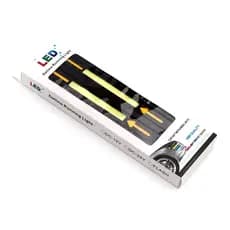Kit Par Barra Led Cob Luz Diurna Drl Seta Lanterna Farolete