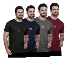 Camisa Treino Básica Academia Kit 4 Peças Dry Masculina Malhação Corrida Treino