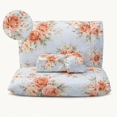 Kit Lençol Cama Casal Padrão Micropercal 400 fios 03 Peças Ponto Palito Toque Macio