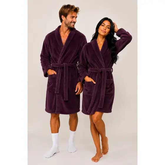 Roupao Feminino Inverno Feminino Casal com Cordão Varias Cores
