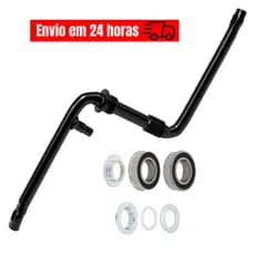 Kit Pé de Vela Pedivela Monobloco 26 + Movimento Central 45mm Rolamento NECO Bicicleta Bike