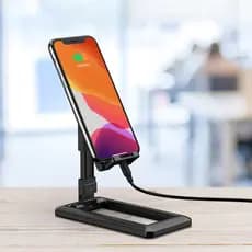 Suporte Celular Tablet Ajustável Retratil Universal De Mesa Home Office