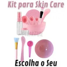 Kit Para Aplicação de Máscara Argila Skin Care Hidratação Facial Tigela Espátula Medidor Pincel de Silicone