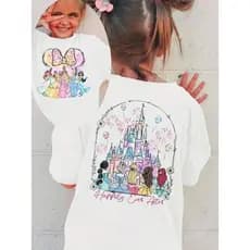 Camiseta Infantil Feminina Básica Camisa Algodão Premium Estampa Temática Menina Fashion Kids