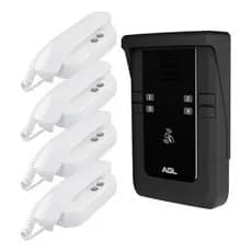 Porteiro Coletivo 4 Ptos S500 + 4 Interfones  + 10 Tags